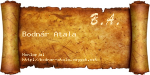 Bodnár Atala névjegykártya